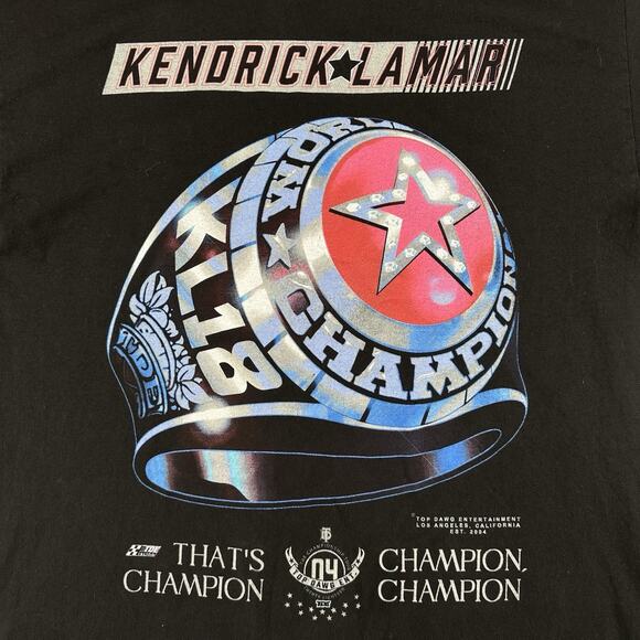 Kendrick Lamar Shirt Men’s Large Championship Tour Ring Rap TDE Hip Hop‎ - Picture 3 of 16